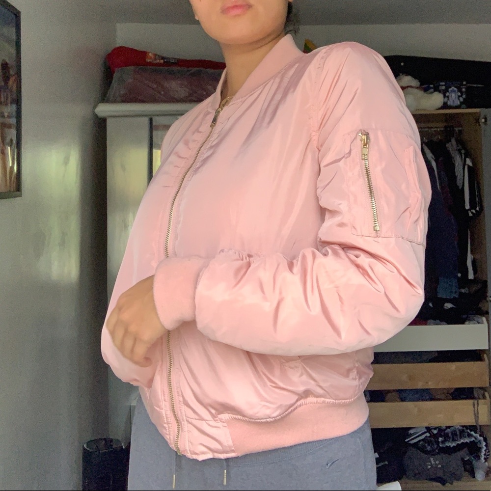Pink Bomber Jacket - Picture 2 of 3